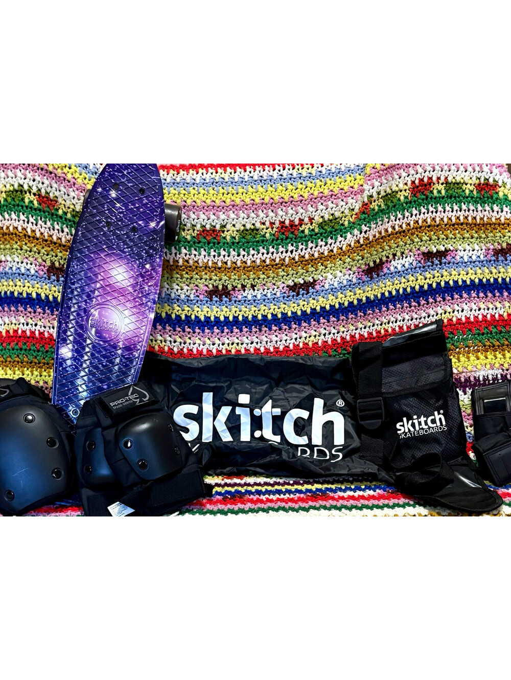 Complete Skateboard Starter Kit – Skitch 22" Purple Cruiser & Pro-Tec Pad Set